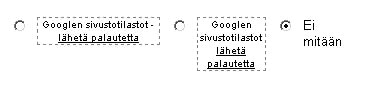 AdWordsin tulosseurantaa ei tarvitse enää heittää kävijöiden silmille. AdWords-tulosseurannan tekstimuoto
