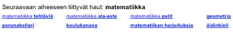 Google-haku sanalla "matematiikka"